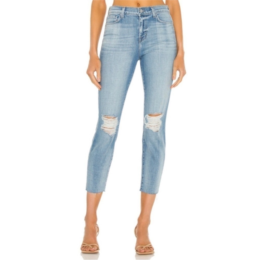 L’Agence El Matador High-Rise Distressed Jean Light Wash Sz 26 - Picture 2 of 6